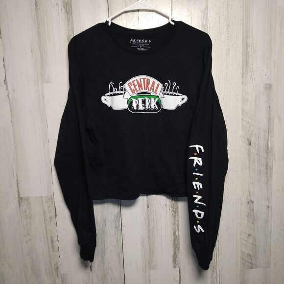 Friends Central Perk Medium Long Sleeve Cropped Tee - Picture 1 of 5